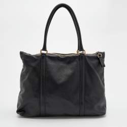 Pre Owned Dolce & Gabbana Black Leather Tote