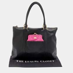 Pre Owned Dolce & Gabbana Black Leather Tote