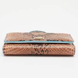 Pre Owned Dolce & Gabbana Multicolor Python Miss Sicily Von Wallet on Chain