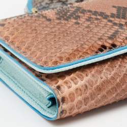 Pre Owned Dolce & Gabbana Multicolor Python Miss Sicily Von Wallet on Chain