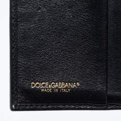 Dolce & Gabbana Purple Leopard Print Patent Leather Trifold Wallet