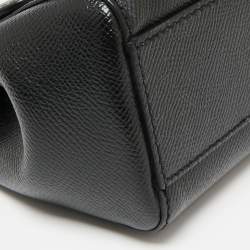 Pre Owned Dolce & Gabbana Black Leather Small Miss Sicily Top Handle Bag