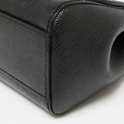Pre Owned Dolce & Gabbana Black Leather Small Miss Sicily Top Handle Bag