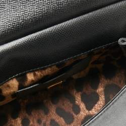 Pre Owned Dolce & Gabbana Black Leather Small Miss Sicily Top Handle Bag