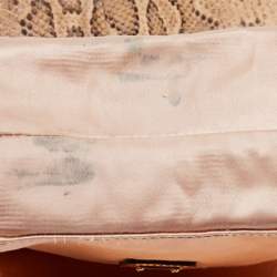 Pre Owned Dolce & Gabbana Multicolor Python and Crocodile Limited Edition Small Miss Sicily Top Handle Bag