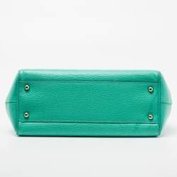 مملوكة مسبقًا حقيبة كتف دولتشي أند غابانا ميس سيسيلي جلد خضراء متوسطة بيد علوية