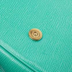 مملوكة مسبقًا حقيبة كتف دولتشي أند غابانا ميس سيسيلي جلد خضراء متوسطة بيد علوية