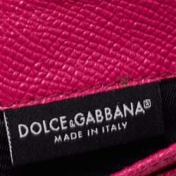 Pre Owned محفظة دولتشي أند غابانا جلد نقشة السحلية أسود ثلاثية الطي مضغوطة