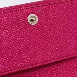 Pre Owned محفظة دولتشي أند غابانا جلد نقشة السحلية أسود ثلاثية الطي مضغوطة