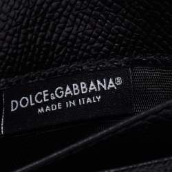 Pre Owned Dolce & Gabbana Black Leather Bifold Wallet