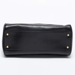 Pre Owned Dolce & Gabbana Black Leather Large Miss Sicily Top Handle Bag