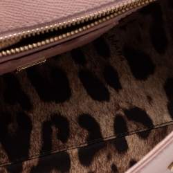مملوكة مسبقًا Dolce & Gabbana Pink Leather Medium Miss Sicily Top Handle Bag