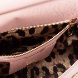 مملوكة مسبقًا Dolce & Gabbana Pink Leather Medium Miss Sicily Top Handle Bag