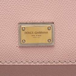مملوكة مسبقًا Dolce & Gabbana Pink Leather Medium Miss Sicily Top Handle Bag