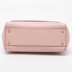 مملوكة مسبقًا Dolce & Gabbana Pink Leather Medium Miss Sicily Top Handle Bag