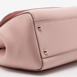 مملوكة مسبقًا Dolce & Gabbana Pink Leather Medium Miss Sicily Top Handle Bag