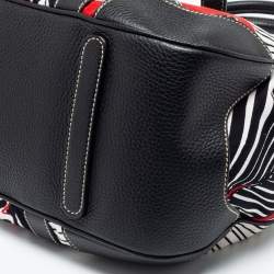 Dolce & Gabbana White/Black Printed Canvas Tote