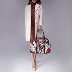 Dolce & Gabbana White/Black Printed Canvas Tote