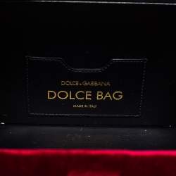 Pre Owned Dolce & Gabbana Burgundy Velvet and Lizard Embossed Leather Embellished Box Bag