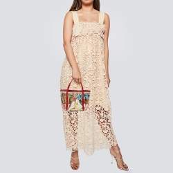 Pre Owned Dolce & Gabbana Multicolor Fans Printed Canvas Tote