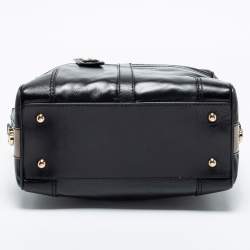 Pre Owned Dolce and Gabbana Black Leather Bowling Bag