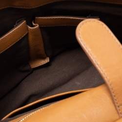 Pre Owned حقيبة دولتشي آند غابانا ميس سيسلي جلد وقماش بنقشة الفهد أسود / بني كبيرة بيد علوية