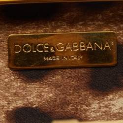 Pre Owned حقيبة كلتش دولتشي أند غابانا إطار ترتر ذهبي بسلسلة