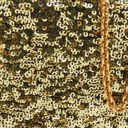 Pre Owned حقيبة كلتش دولتشي أند غابانا إطار ترتر ذهبي بسلسلة