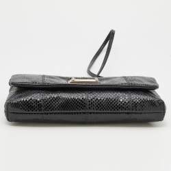 Pre Owned Dolce & Gabbana Black Python Leather Shoulder Bag