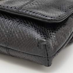 Pre Owned Dolce & Gabbana Black Python Leather Shoulder Bag