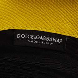 Pre Owned Dolce & Gabbana Pink Pineapple Print Leather Padlock Wallet
