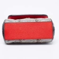 Pre Owned Dolce & Gabbana Multicolor Crocodile and Karung Mini Limited Edition Miss Sicily Top Handle Bag