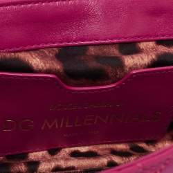 Pre Owned Dolce & Gabbana Pink Quilted Leather DG Millennials Shoulder Bag