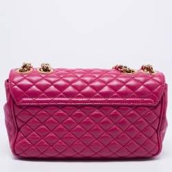 Pre Owned Dolce & Gabbana Pink Quilted Leather DG Millennials Shoulder Bag