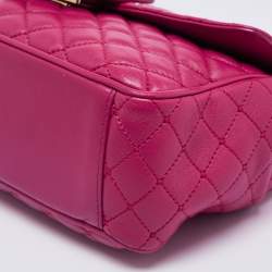 Pre Owned Dolce & Gabbana Pink Quilted Leather DG Millennials Shoulder Bag
