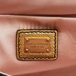 Pre Owned Dolce & Gabbana Multicolor Crocodile and Python Small Miss Sicily Top Handle Bag