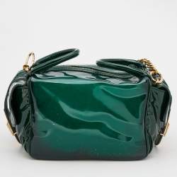 Pre Owned Dolce & Gabbana Green PVC and Patent Leather Chain Satchel