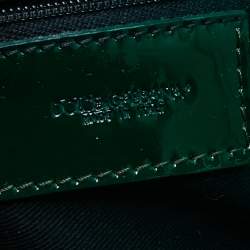 Pre Owned Dolce & Gabbana Green PVC and Patent Leather Chain Satchel