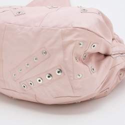 Dolce & Gabbana Pink Leather Drawstring Hobo