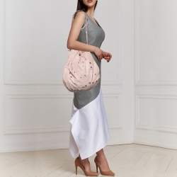 Dolce & Gabbana Pink Leather Drawstring Hobo