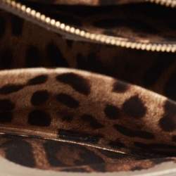 Pre Owned Dolce & Gabbana Beige Leather Medium Miss Sicily Top Handle Bag