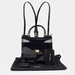 Pre Owned Dolce & Gabbana Black Rubber Small L'amore È Bellezza Miss Sicily Top Handle Bag
