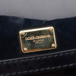 Pre Owned Dolce & Gabbana Black Rubber Small L'amore È Bellezza Miss Sicily Top Handle Bag