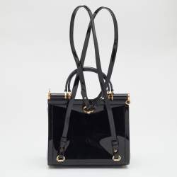 Pre Owned Dolce & Gabbana Black Rubber Small L'amore È Bellezza Miss Sicily Top Handle Bag
