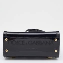 Pre Owned Dolce & Gabbana Black Rubber Small L'amore È Bellezza Miss Sicily Top Handle Bag