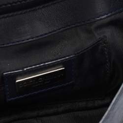 مملوكة مسبقًا حقيبة كلتش دولتشي اند غابانا جلد ثعبان وسويدي زرقاء