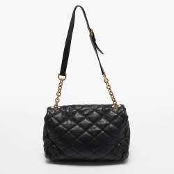 Pre Owned Dolce & Gabbana Black Quilted Leather Miss Kate Shoulder Bag