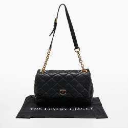 Pre Owned Dolce & Gabbana Black Quilted Leather Miss Kate Shoulder Bag