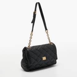 Pre Owned Dolce & Gabbana Black Quilted Leather Miss Kate Shoulder Bag