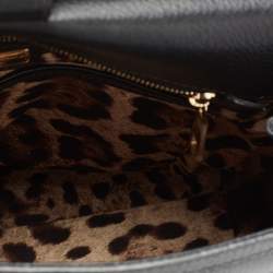 Pre Owned Dolce & Gabbana Black Leather Large Miss Sicily Top Handle Bag